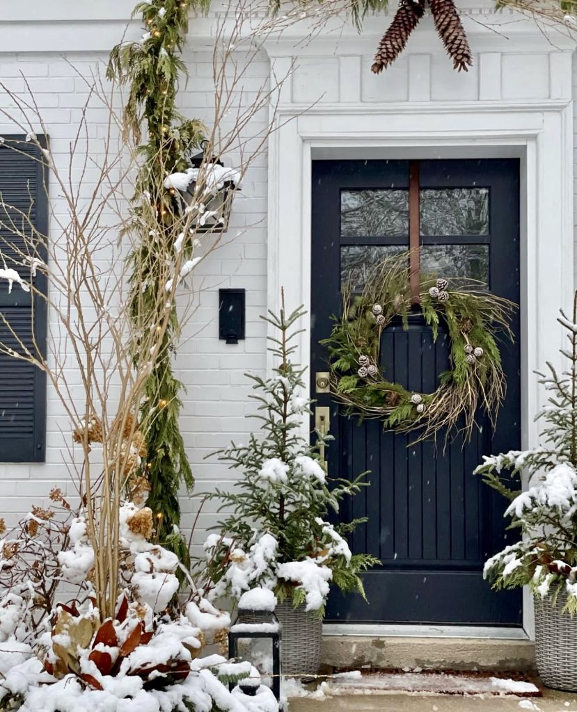 Snow-kissed rustic wreath