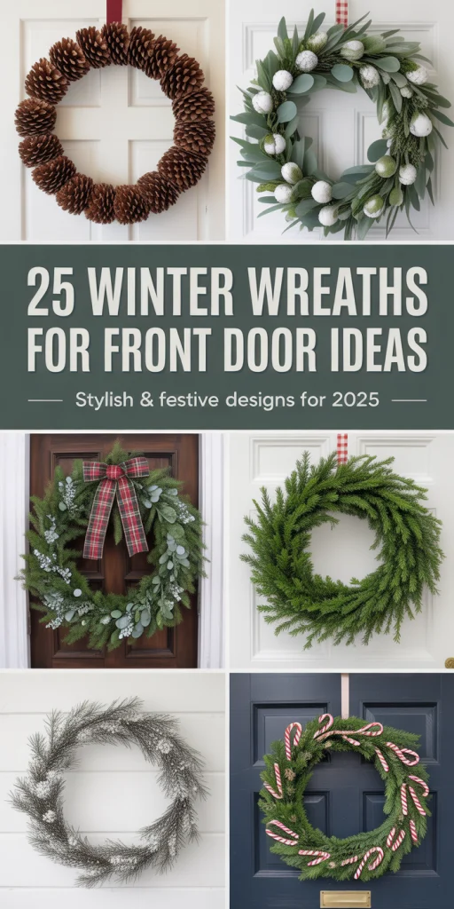Collection of winter wreaths