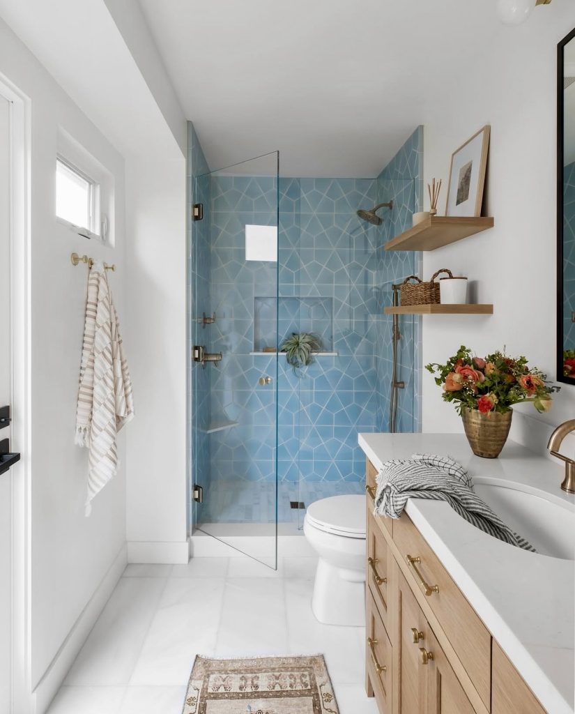 Bold Blue Geometric Tiles