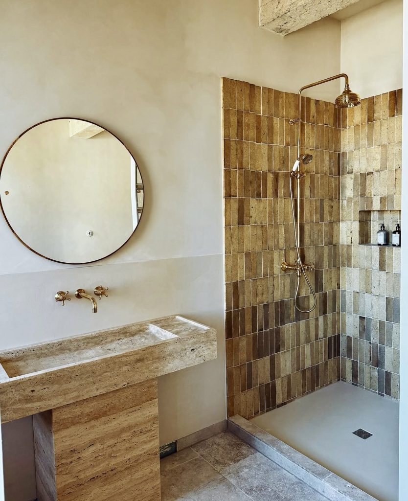 Rustic Beige Shower Tiles
