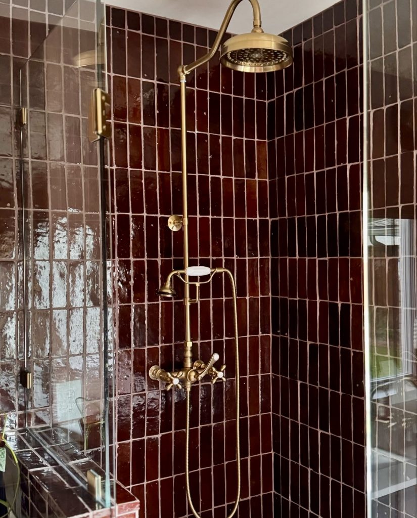 Rich Red Shower Tiles