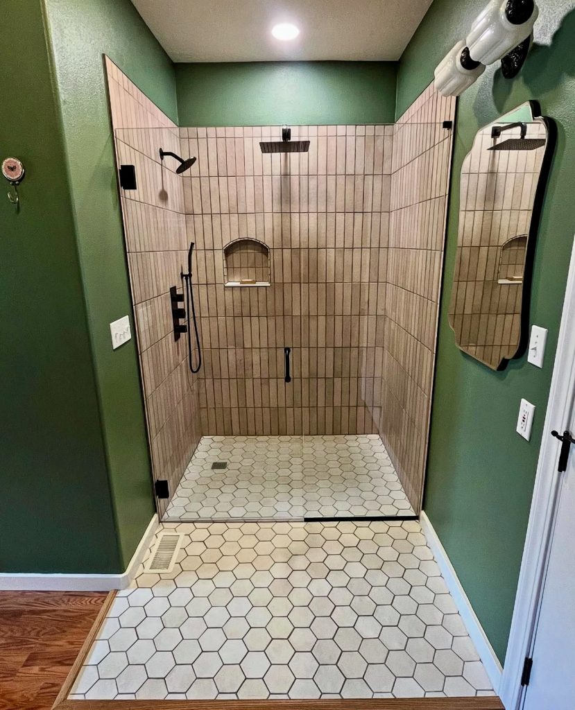 Warm Beige Farmhouse Shower Tiles