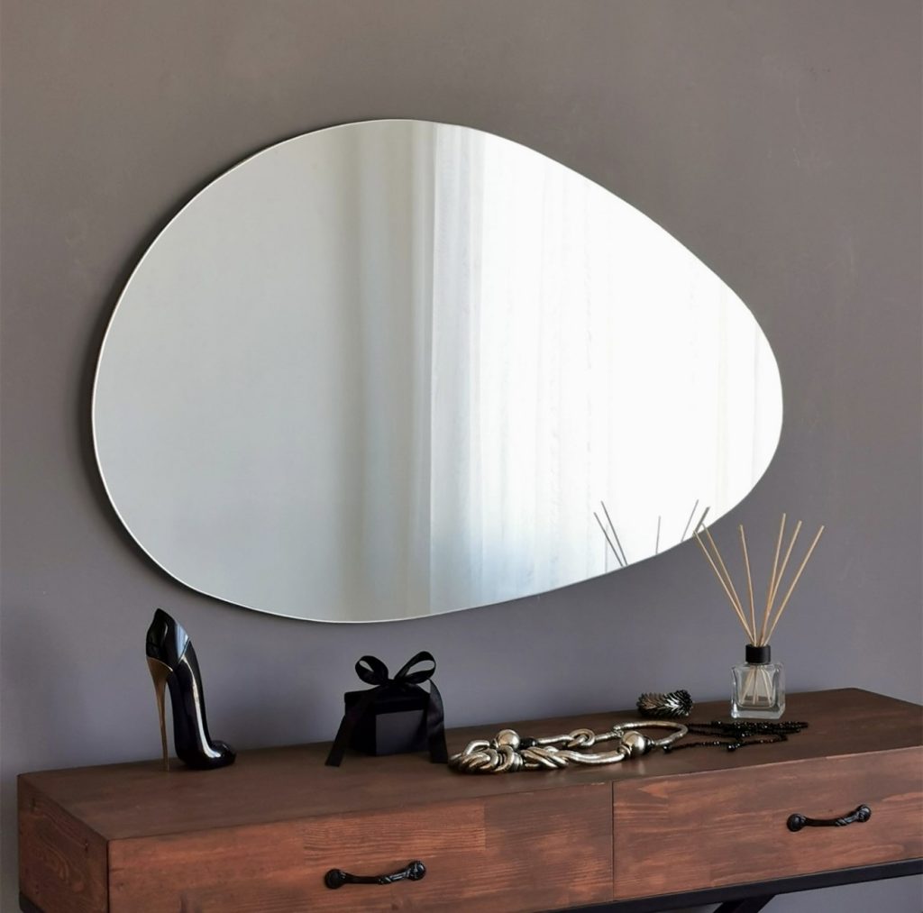 Organic-Shaped Modern Mirror