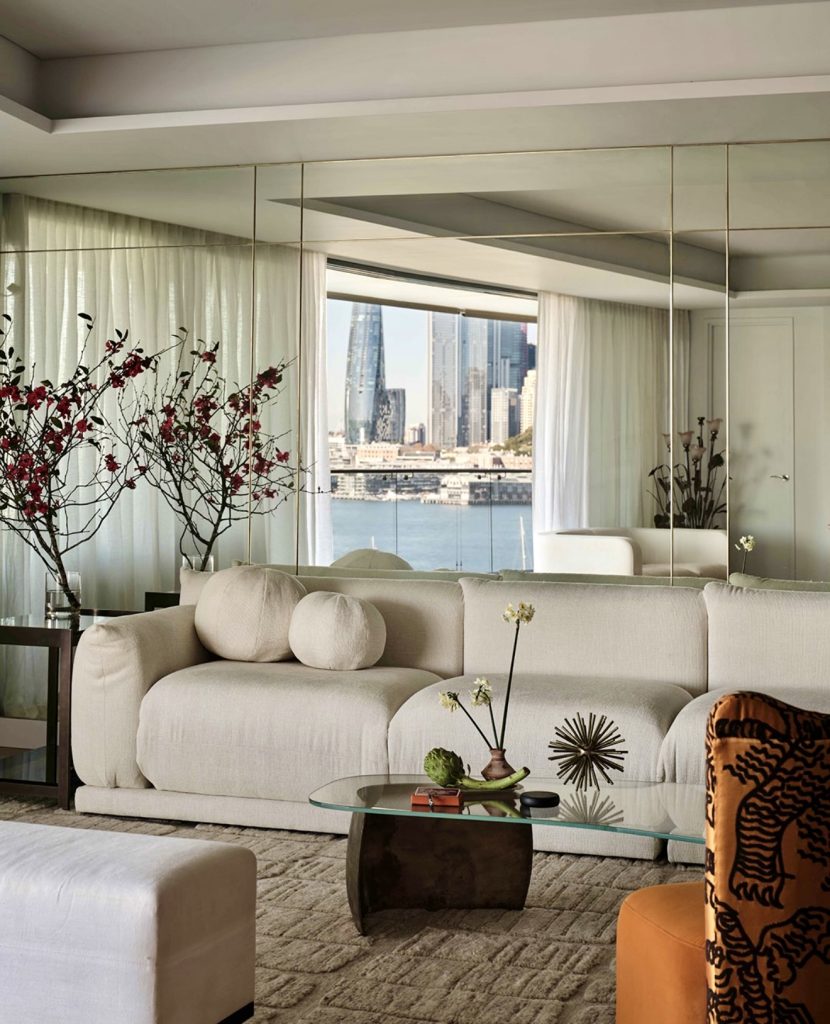 Panoramic Living Room Mirror Wall