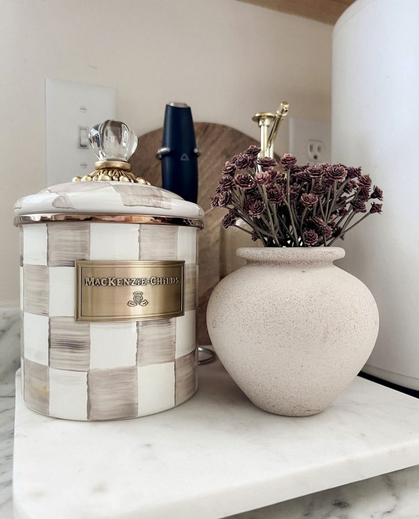 Chic kitchen corner with elegant accessories