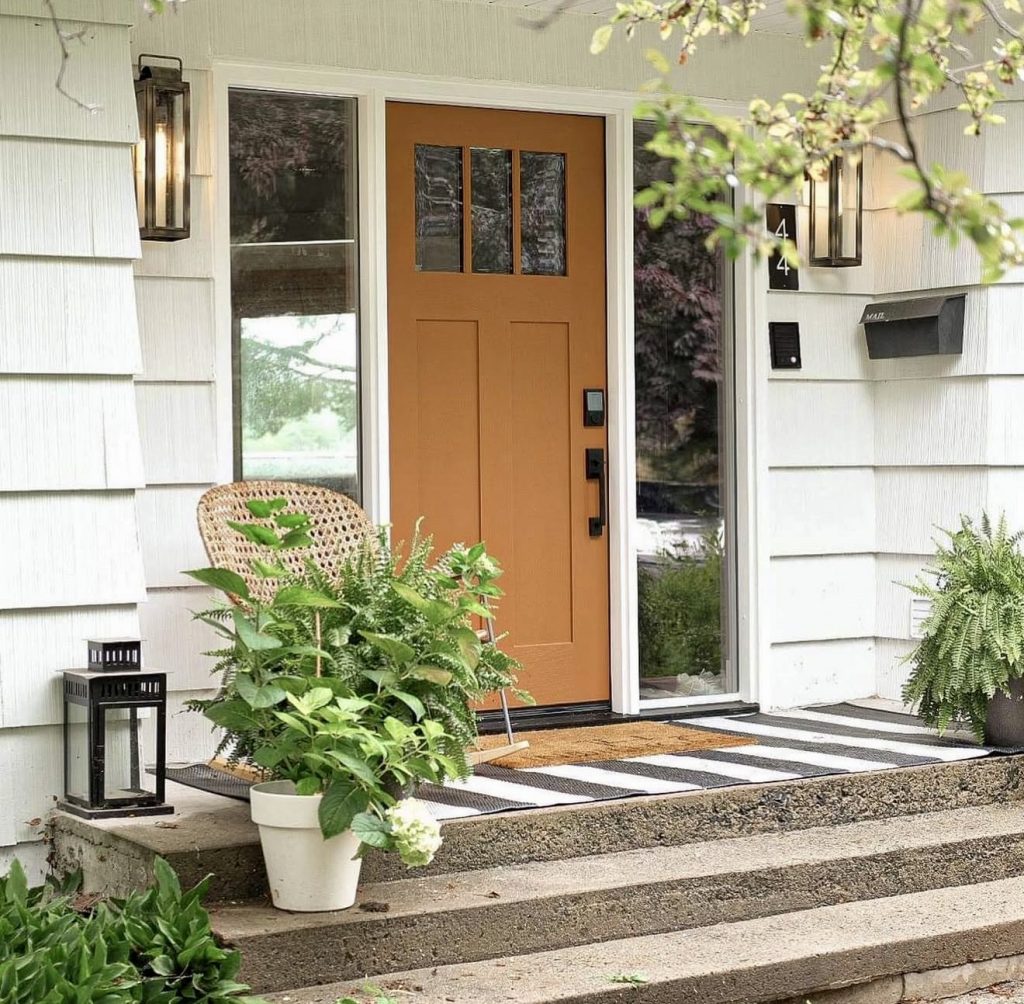 Earthy Orange Front Door
