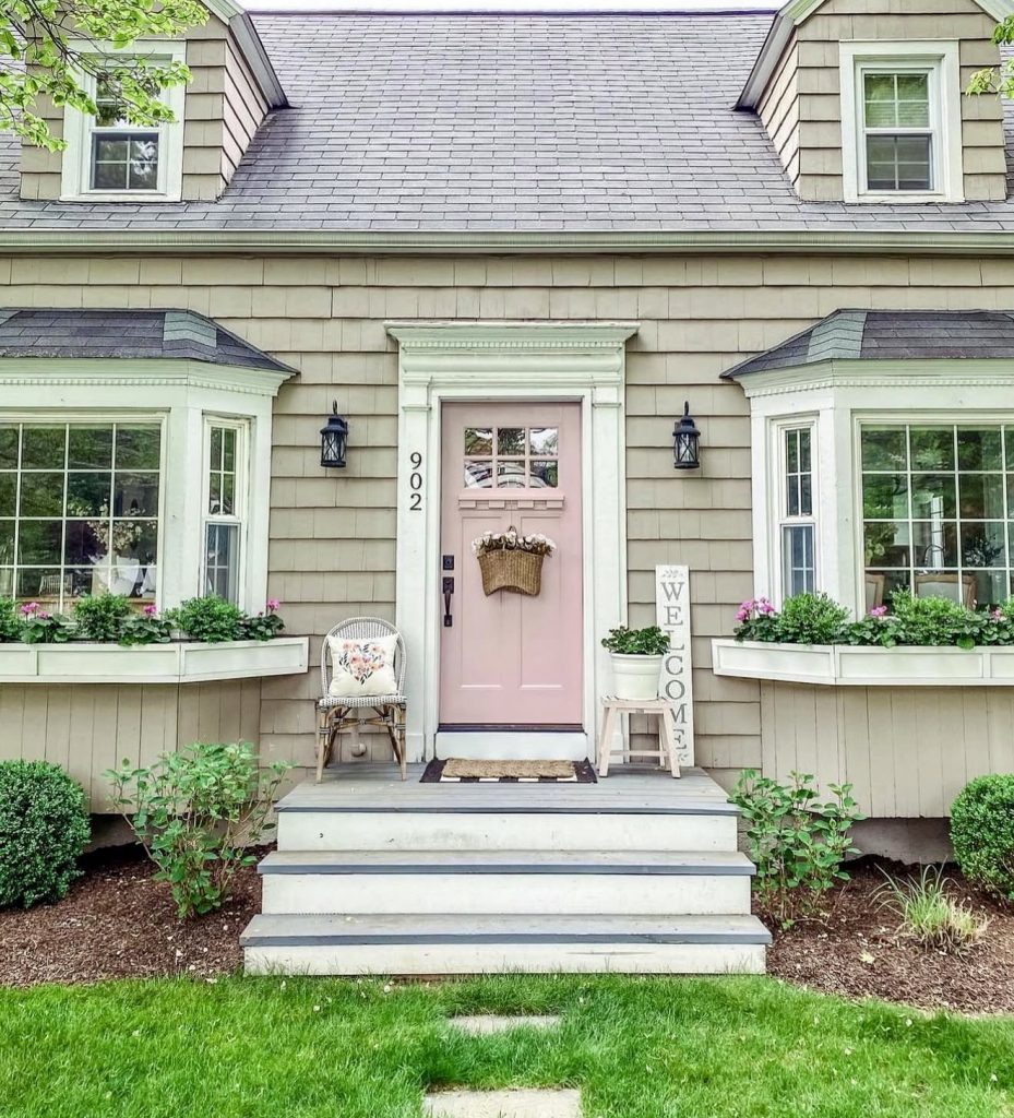 Soft Pink Front Door