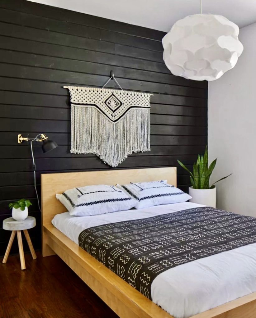 Charcoal Black Accent Wall