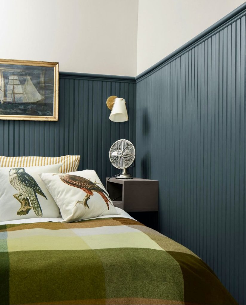 Deep Blue-Green Beadboard