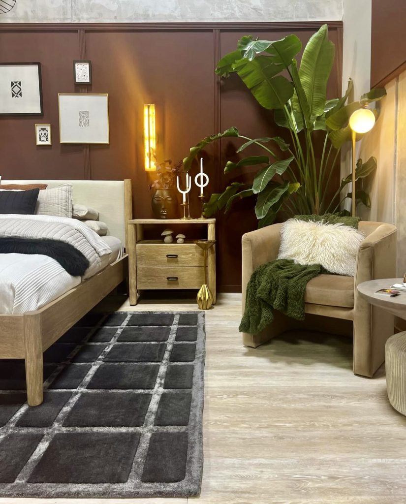 Rich Mahogany Brown Bedroom