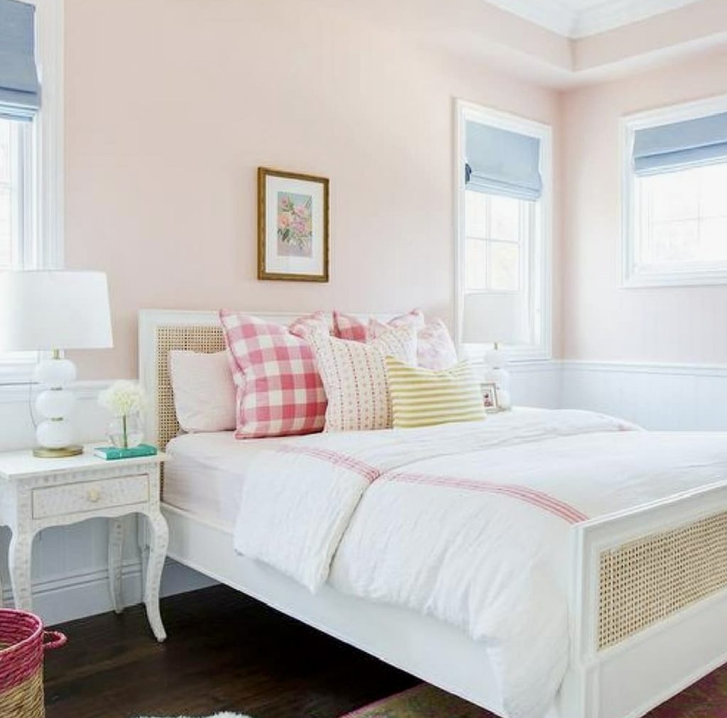 Soft Pink and White Bedroom