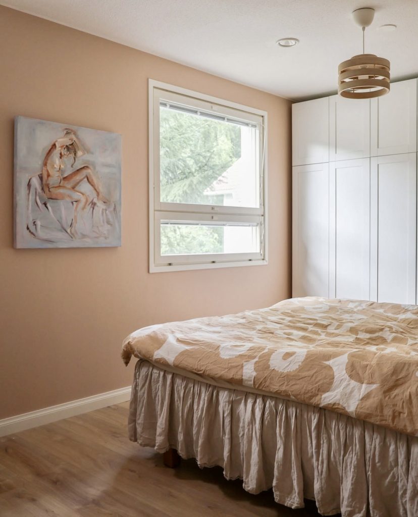 Peachy Clay Bedroom