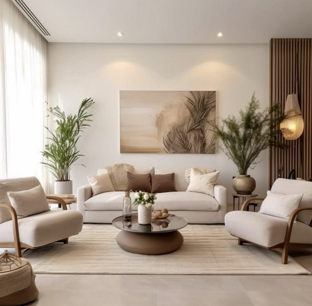Soft Contemporary Minimalist Living Room