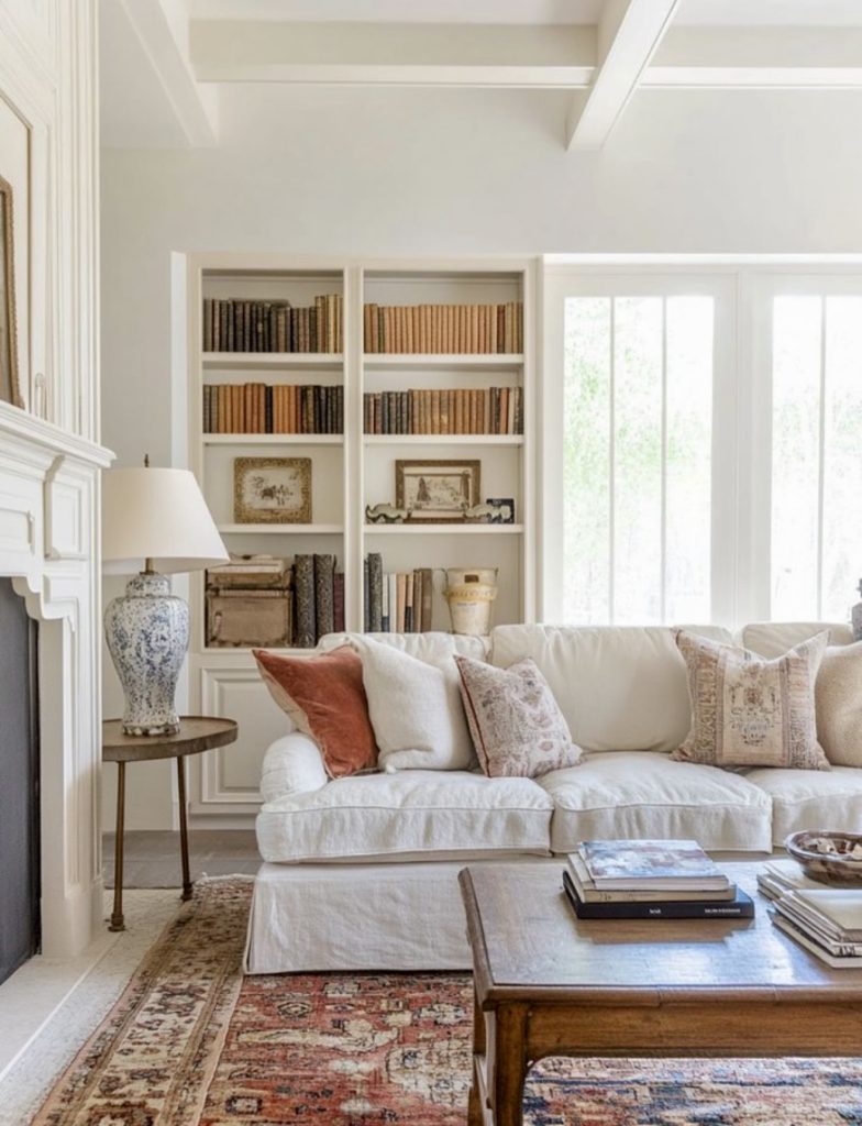 Classic Minimalist Living Room with Warm Traditional Touch