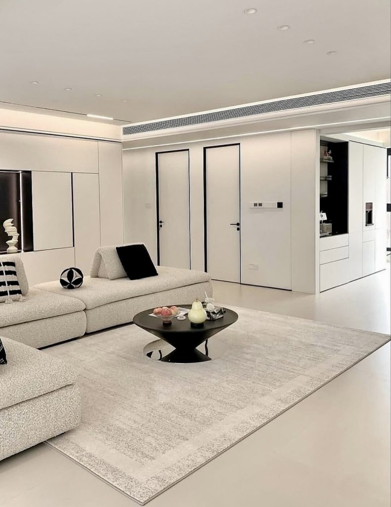 Crisp Contemporary Minimalist Living Room