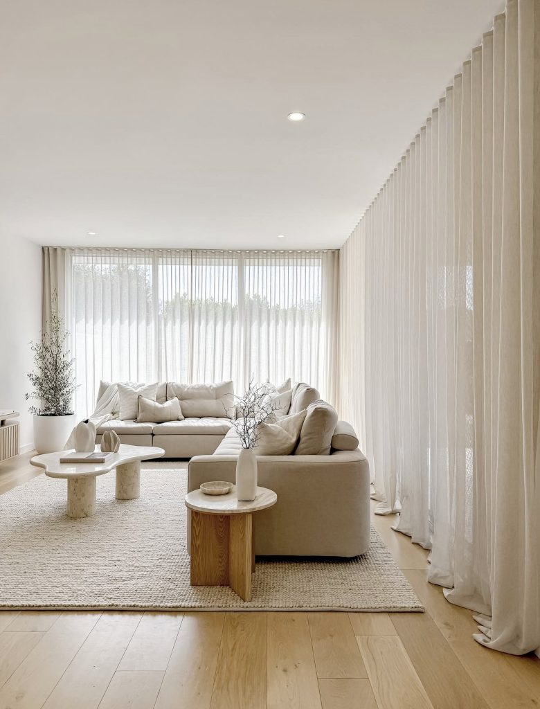 Airy Modern Neutral Minimalist Living Room
