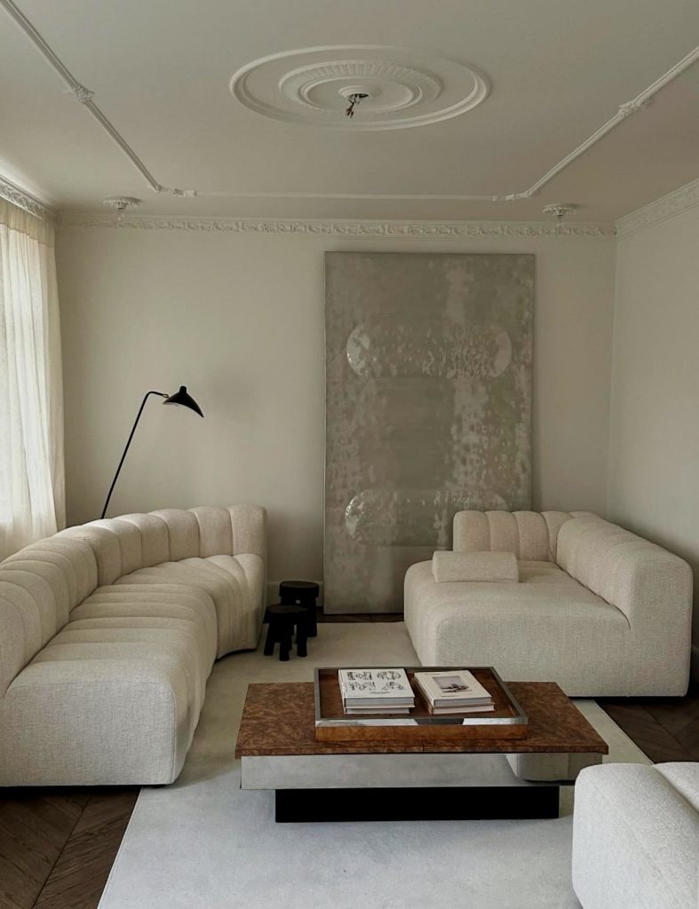 Contemporary Minimalist Living Room with Sculptural Form