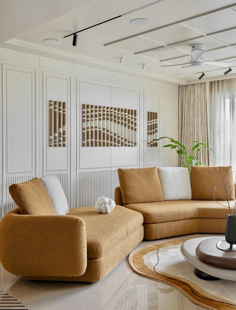 Warm Earthy Contemporary Minimalist Living Room
