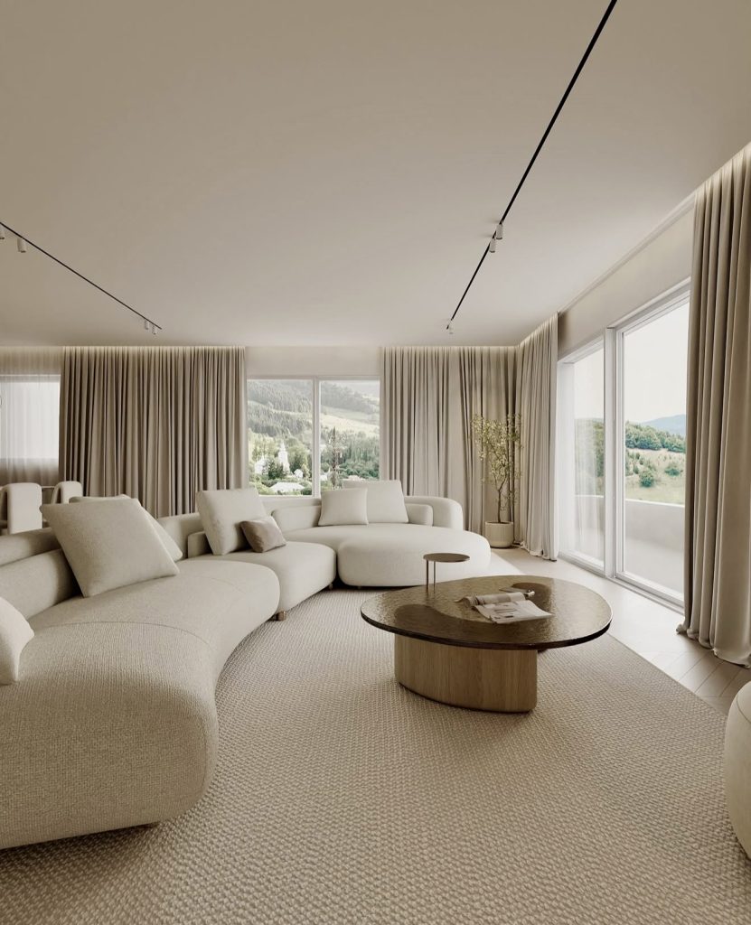 Organic Minimalist Living Room with Resort-Like Calm