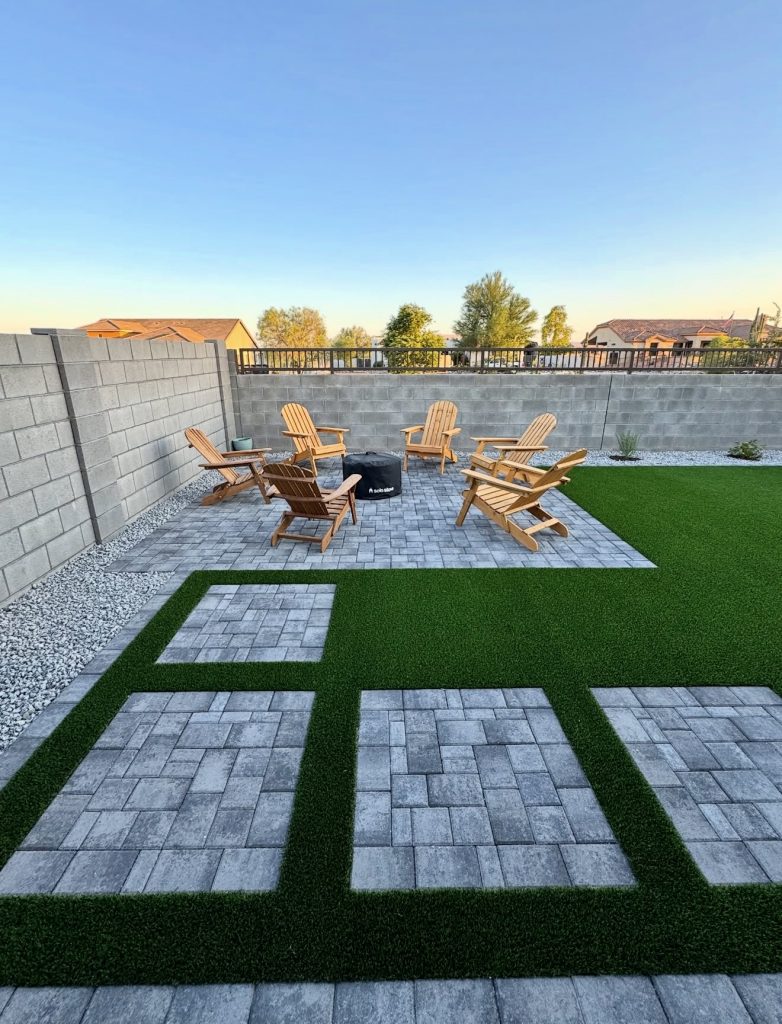Turf and paver grid
