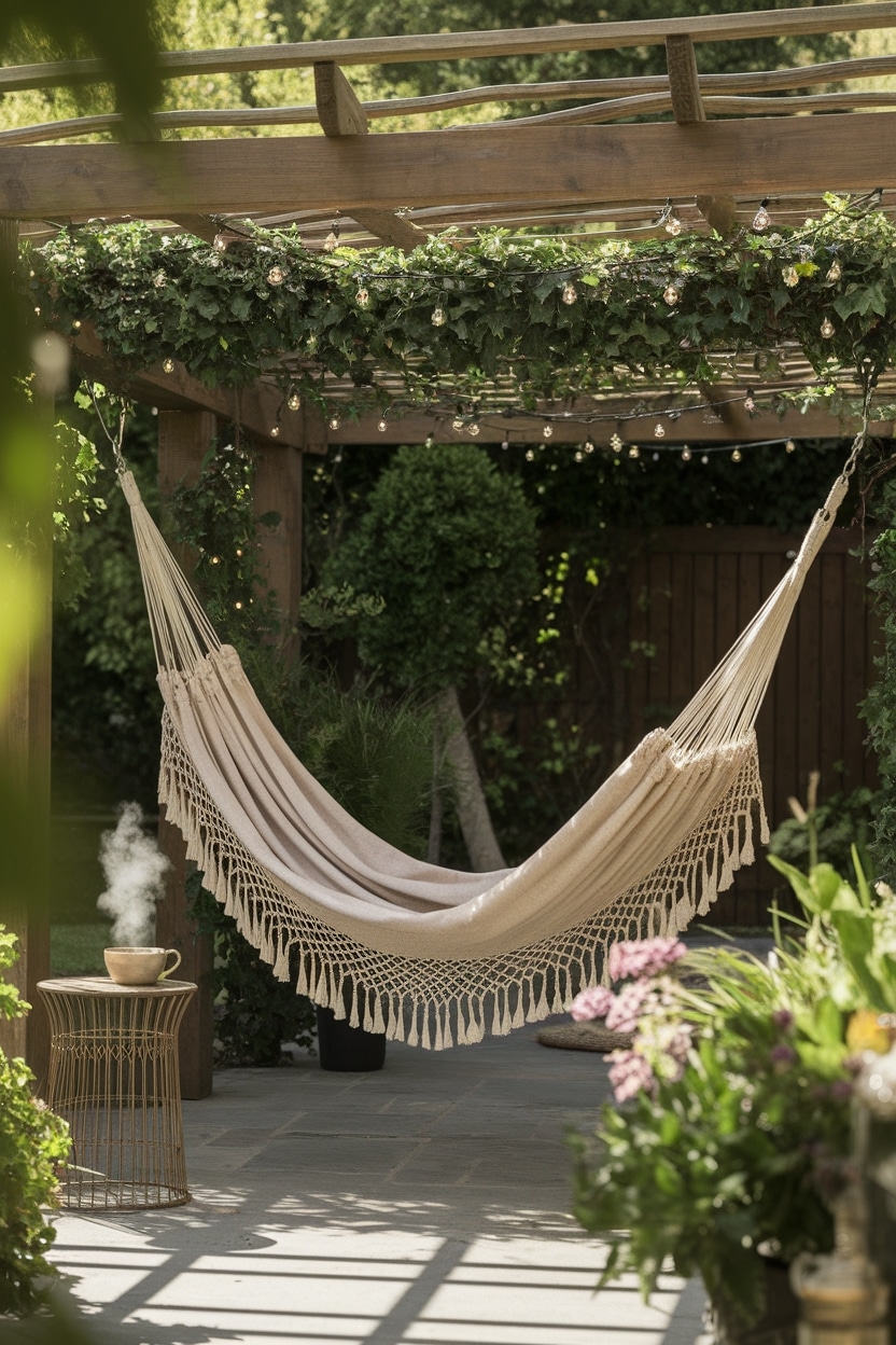 cozy outdoor relaxation space