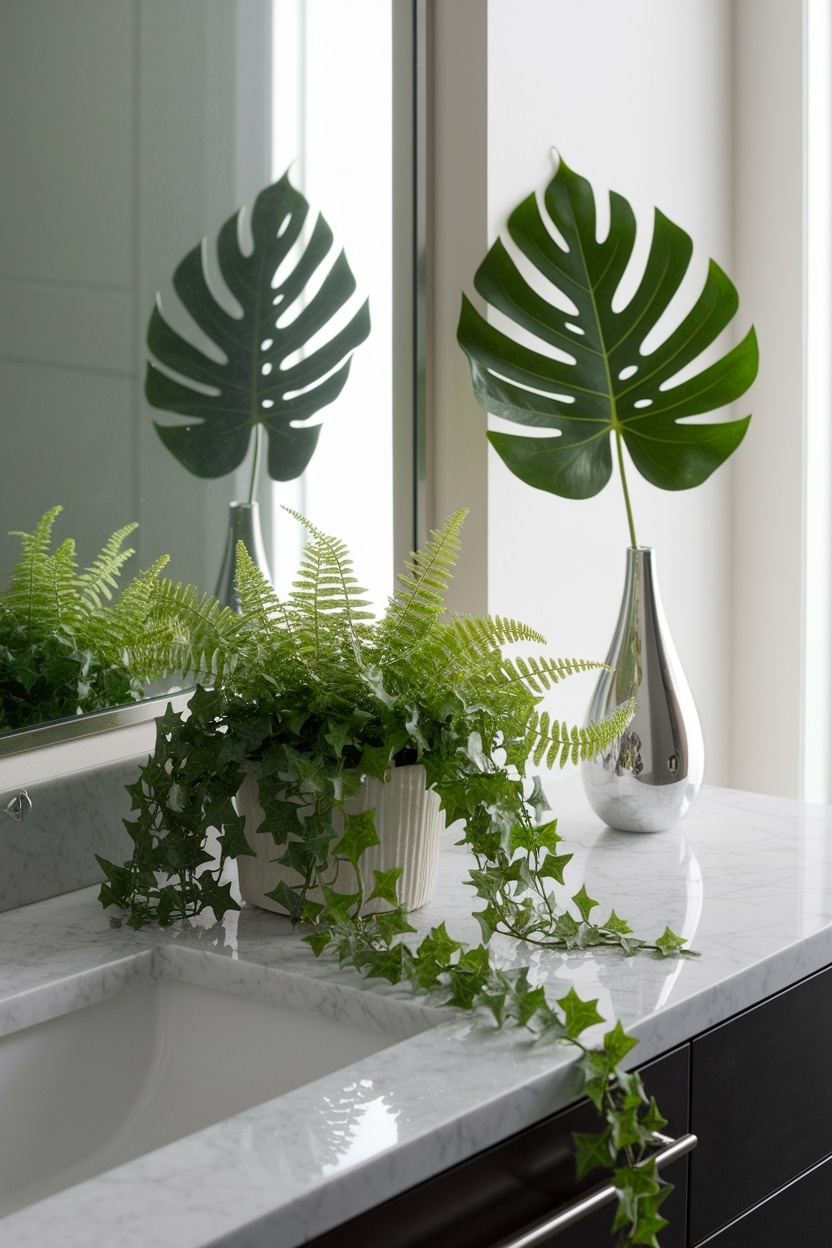 bathroom greenery for vitality
