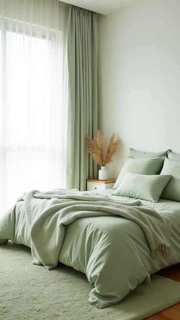 elegant sage green rug