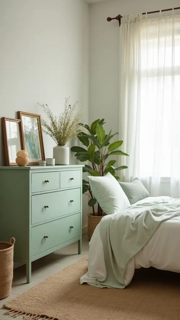 elegant sage green dresser