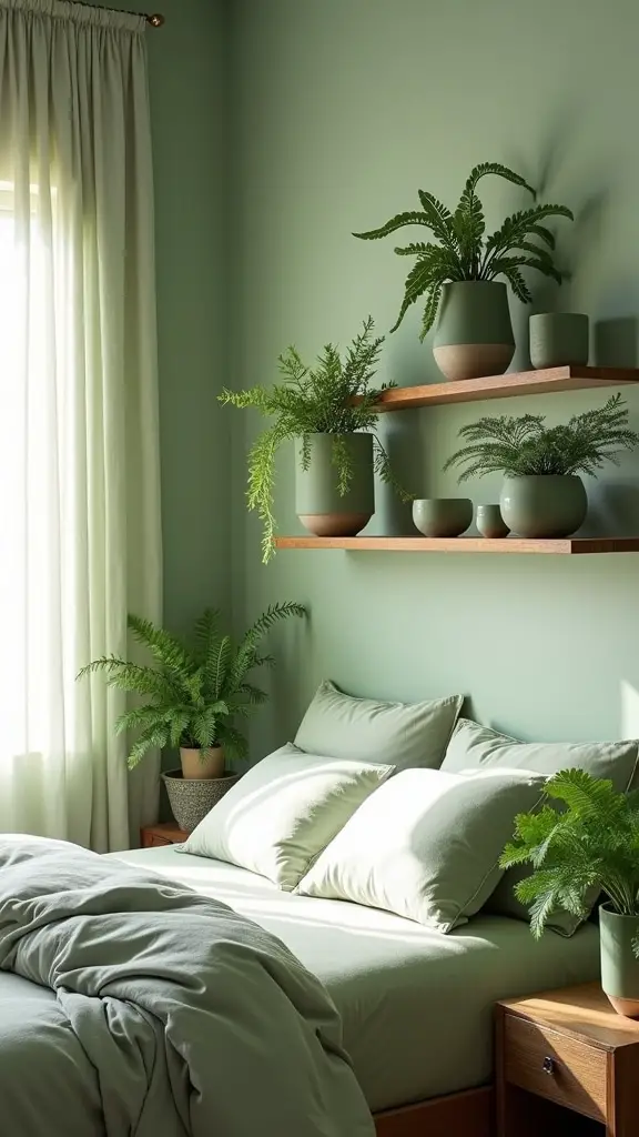 elegant sage green planters