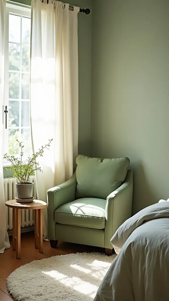 sage green stylish seating