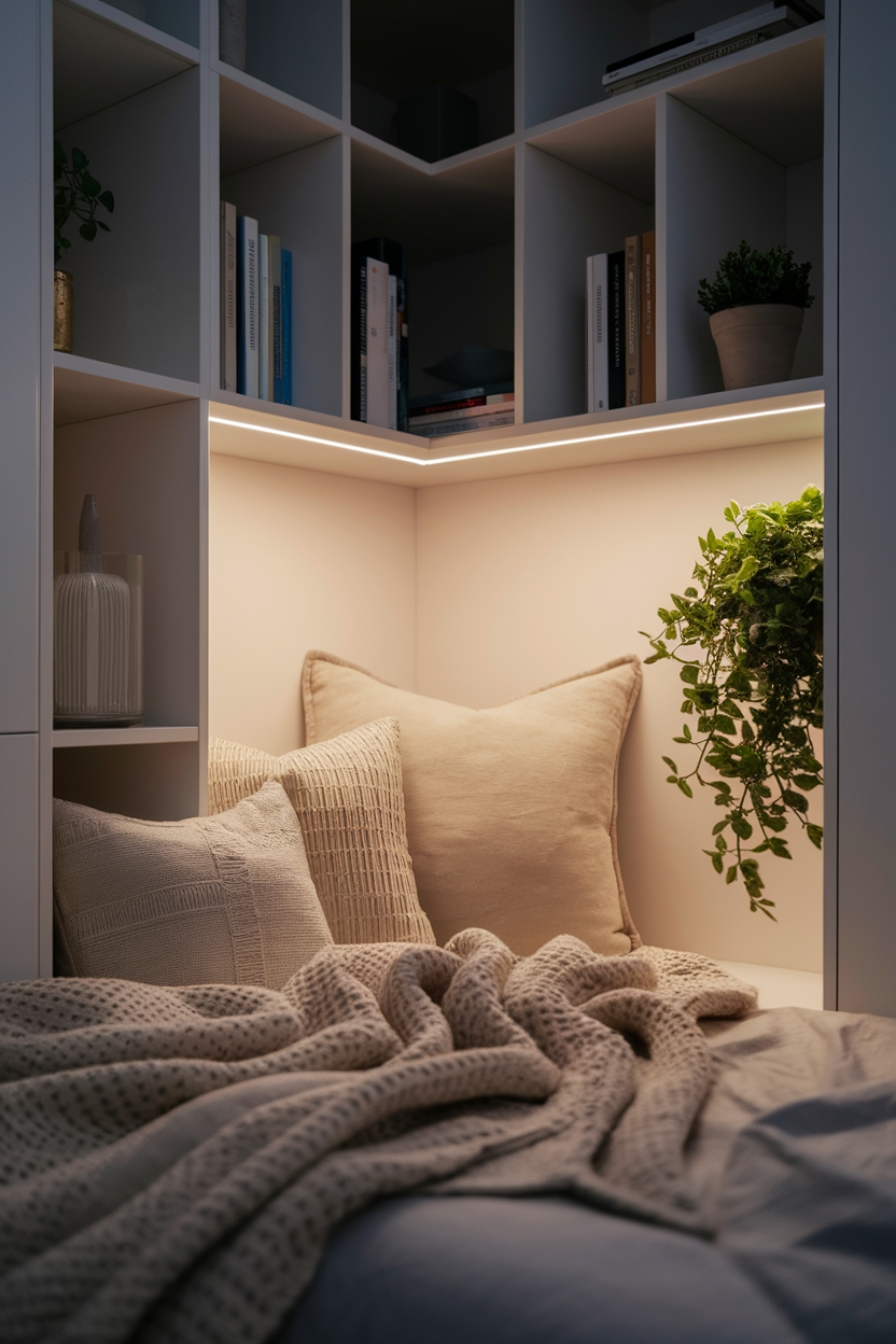 cozy nook with kallax