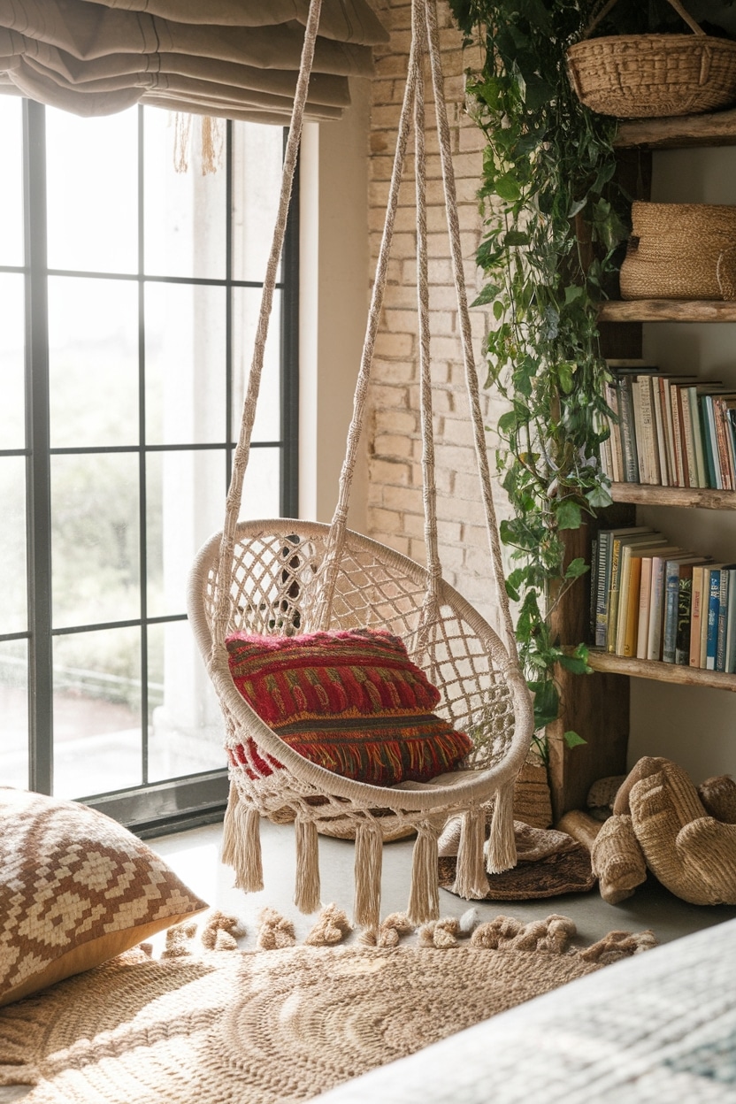 cozy reading corner setup