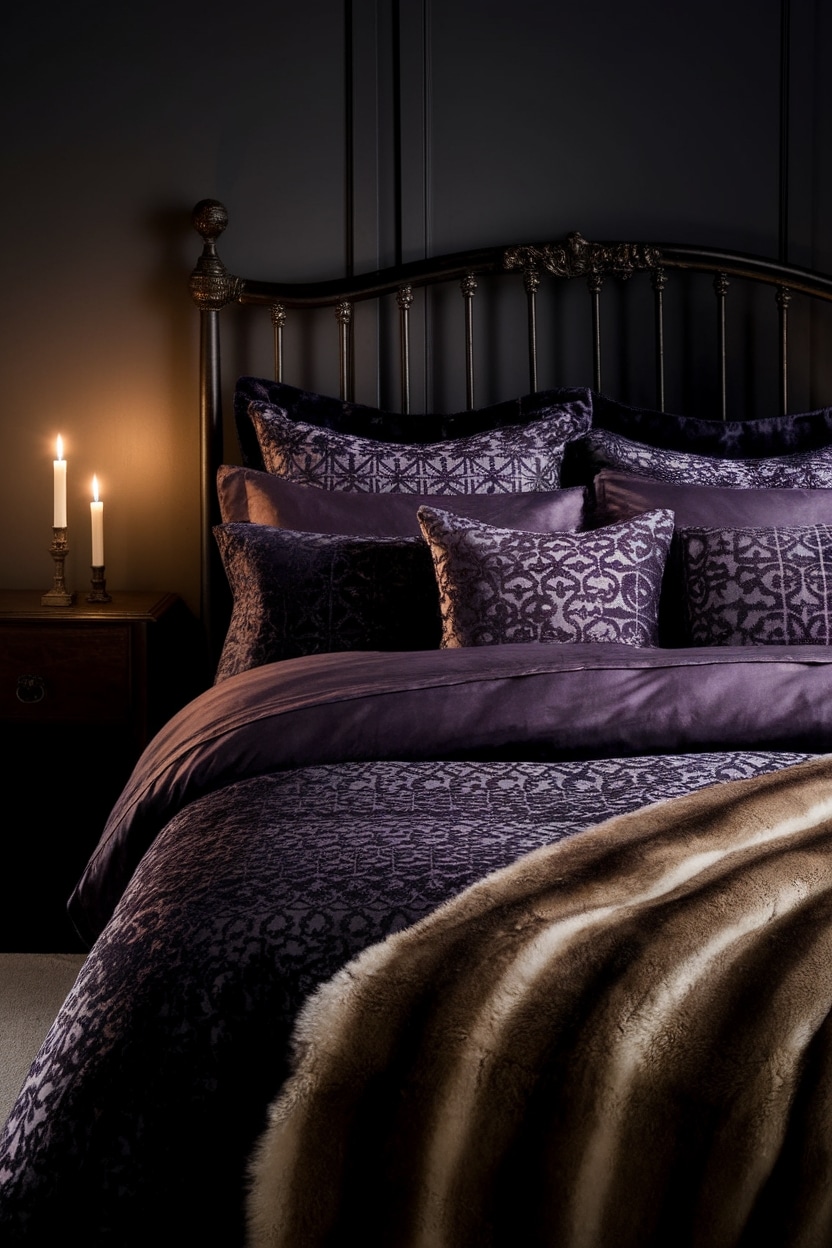 luxurious layered bedding design