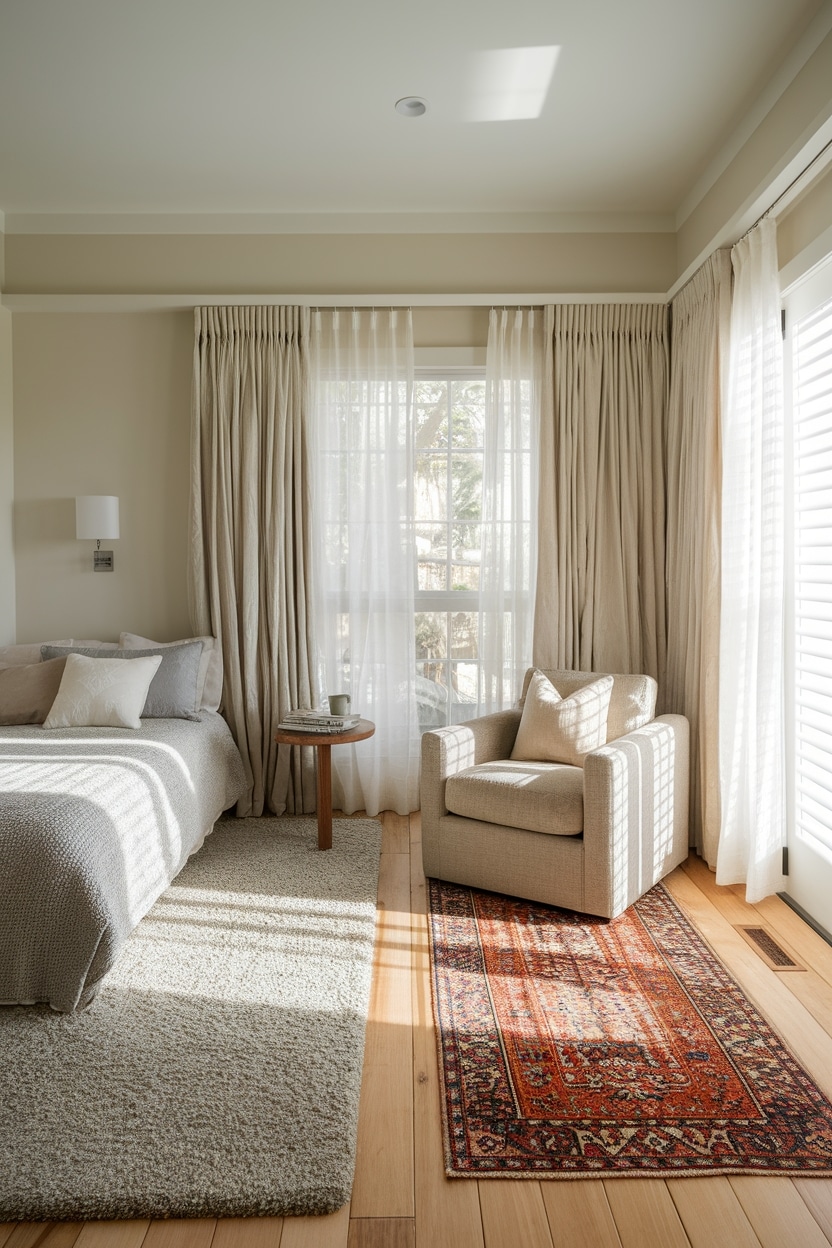 rugs create spatial boundaries