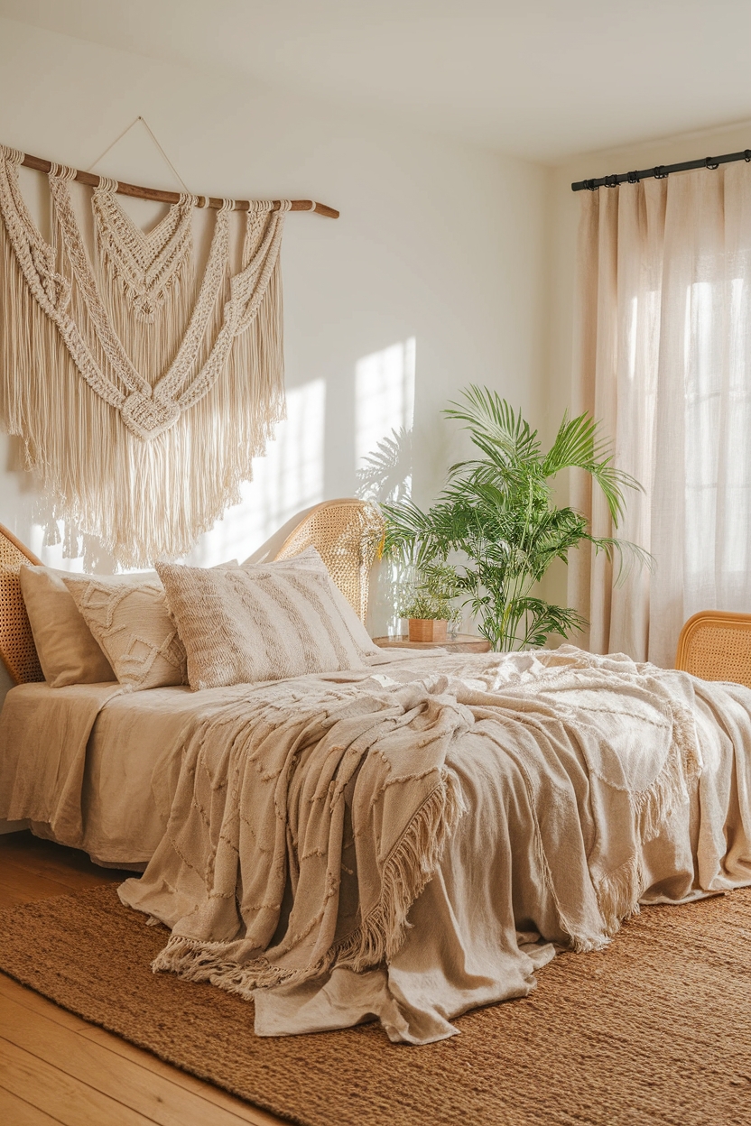 handcrafted macram wall decor