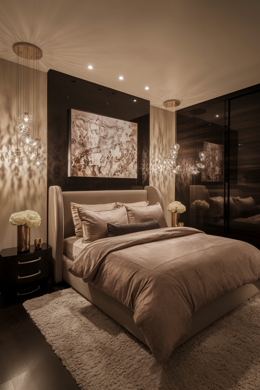 accent lighting highlights features