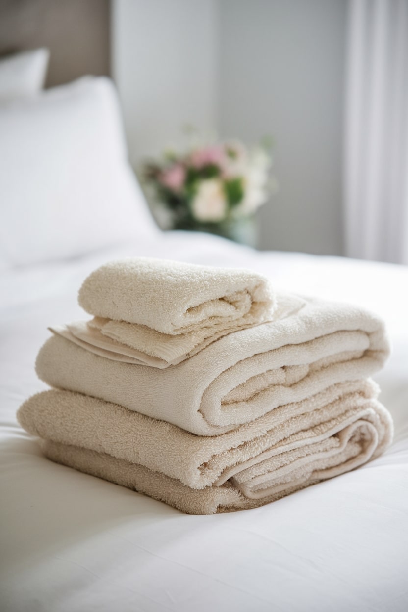 clean and fluffy towels