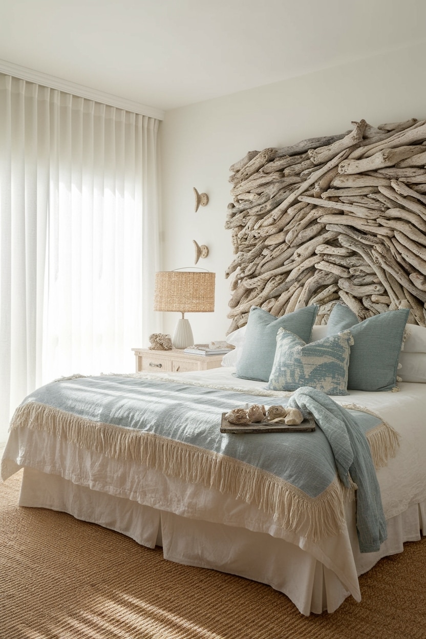 coastal inspired statement headboard