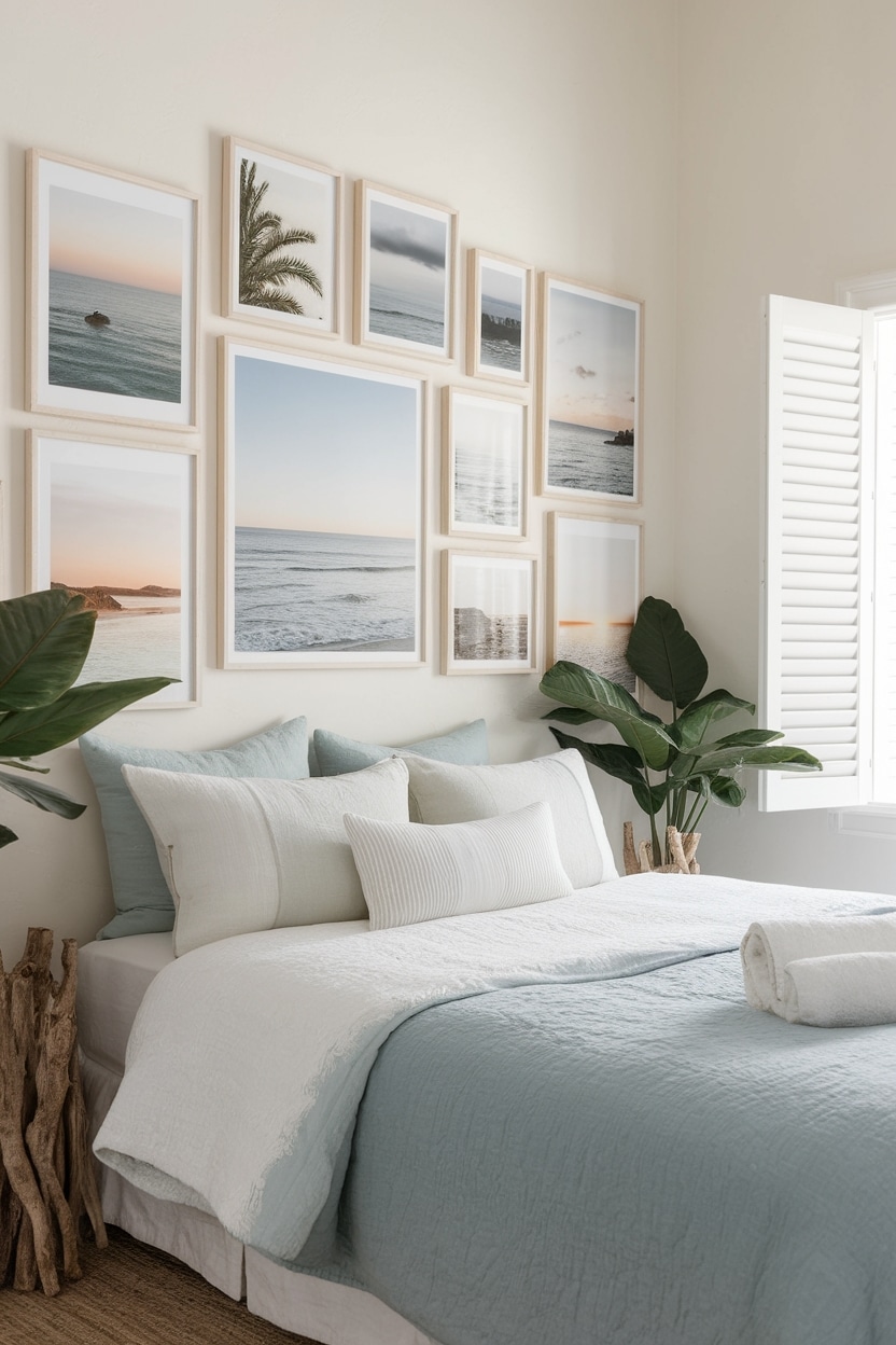 coastal photography gallery wall