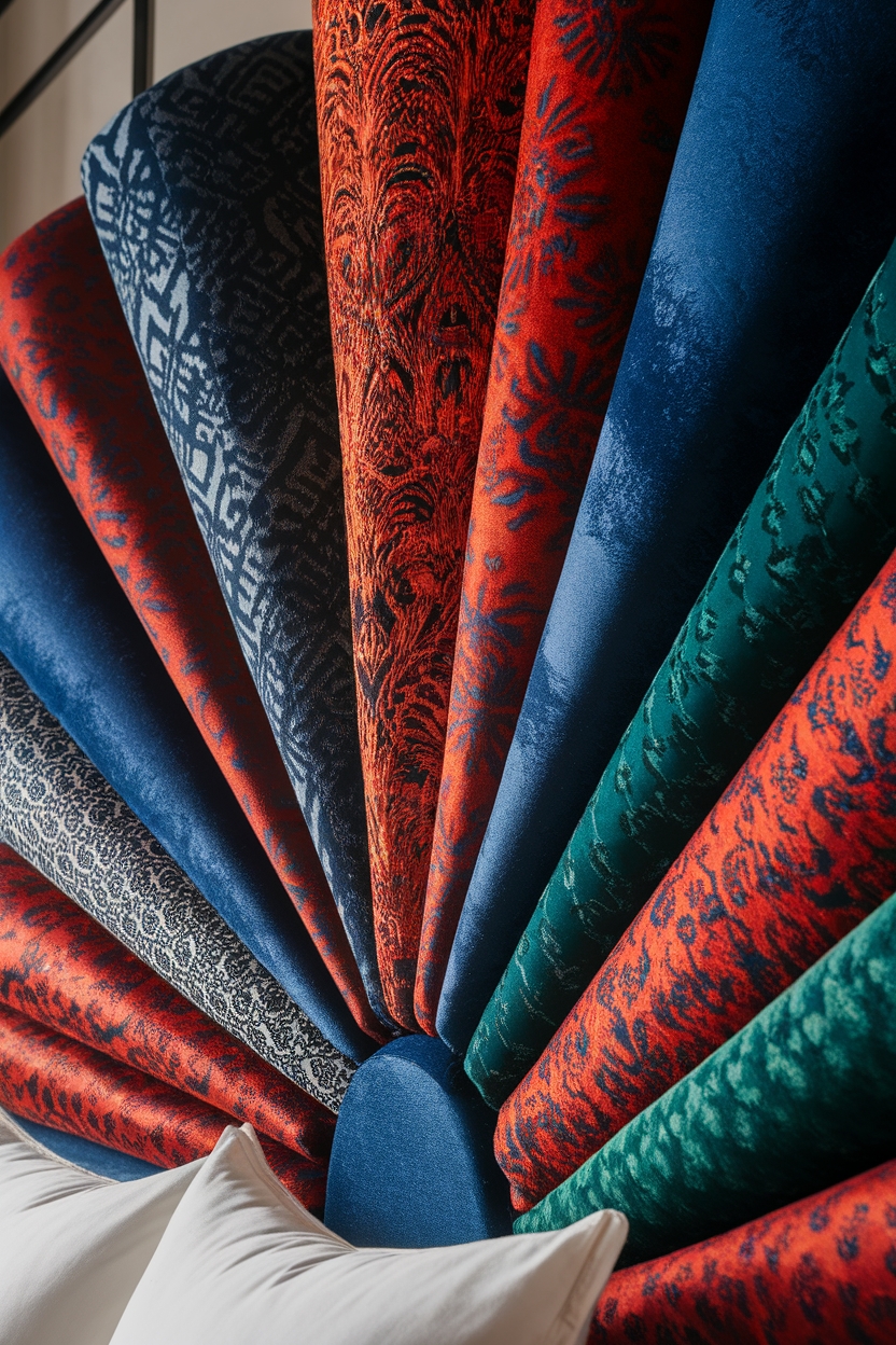 diverse textile design elements