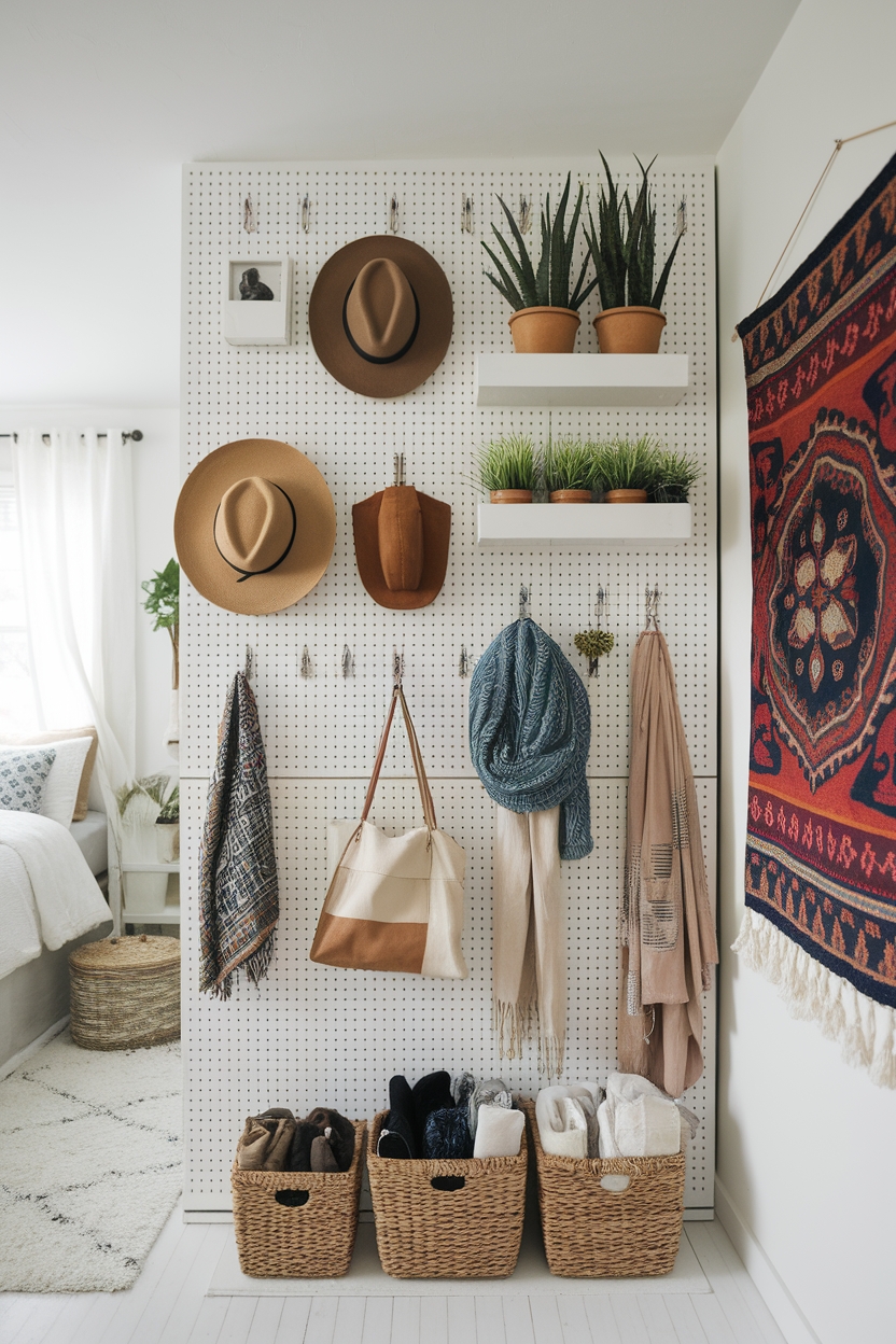 organize tools with pegboard