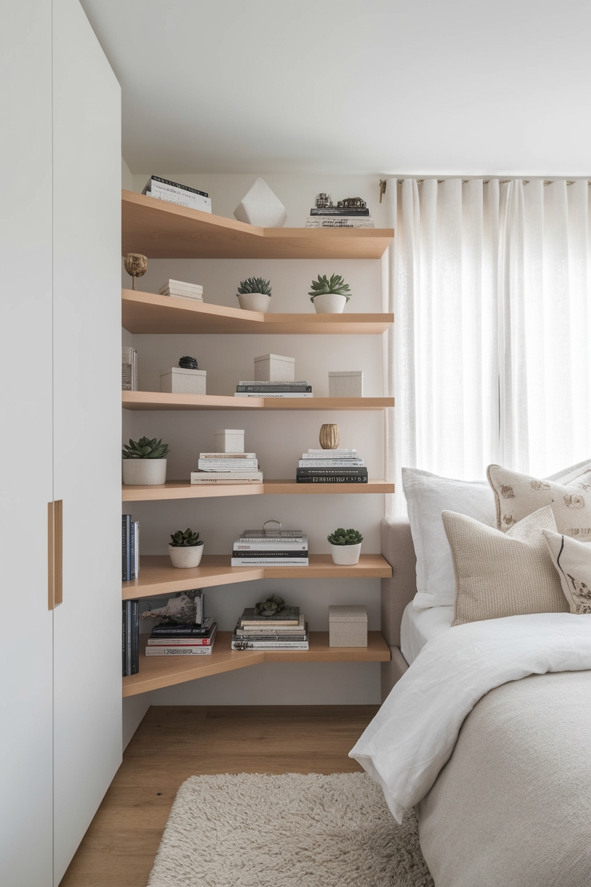 maximize space with shelves