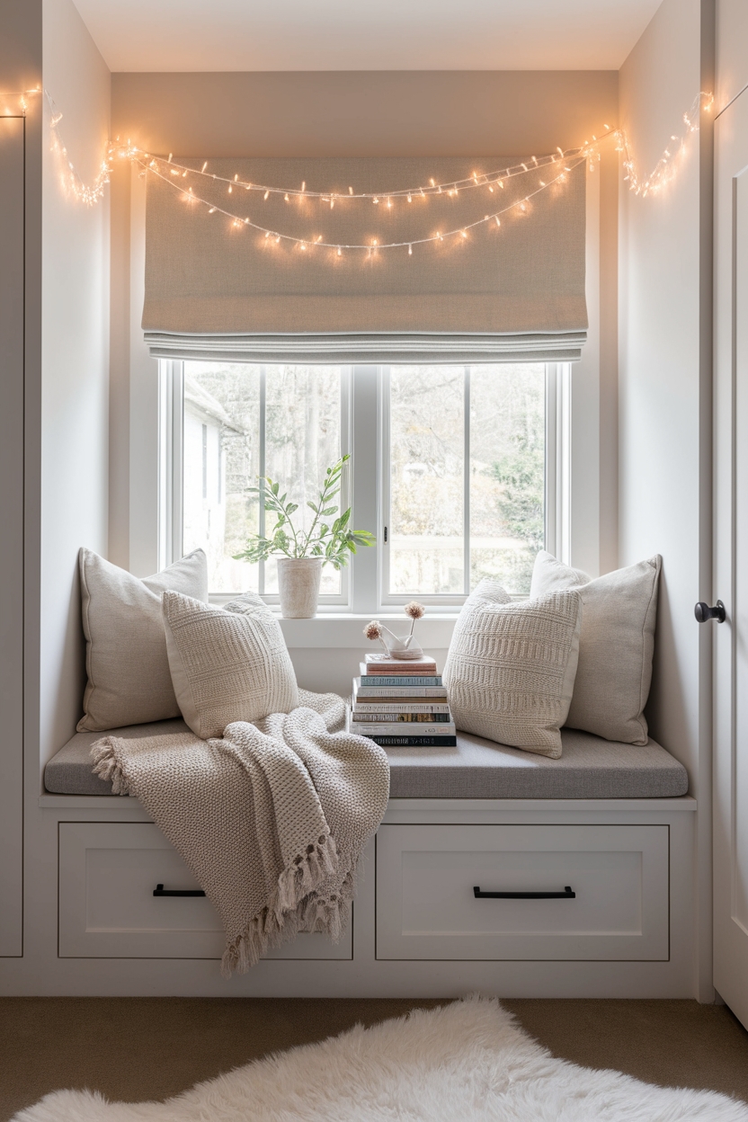 comfortable book corner setup