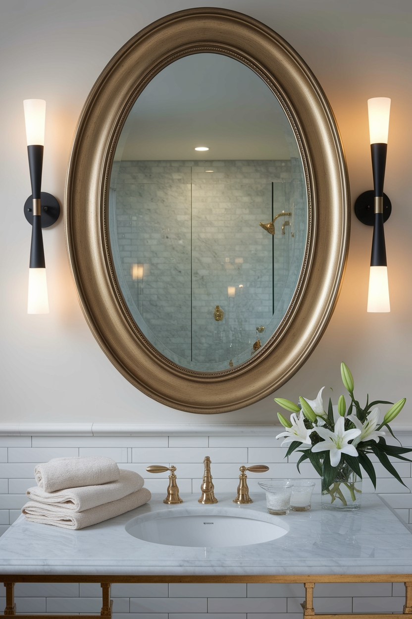 upgrade bathroom mirror style