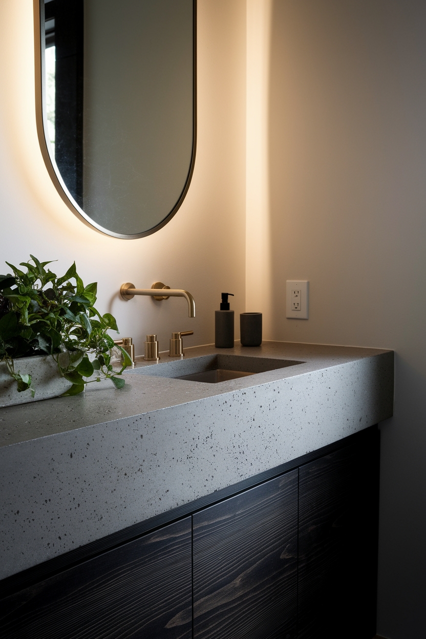 bold concrete bathroom design