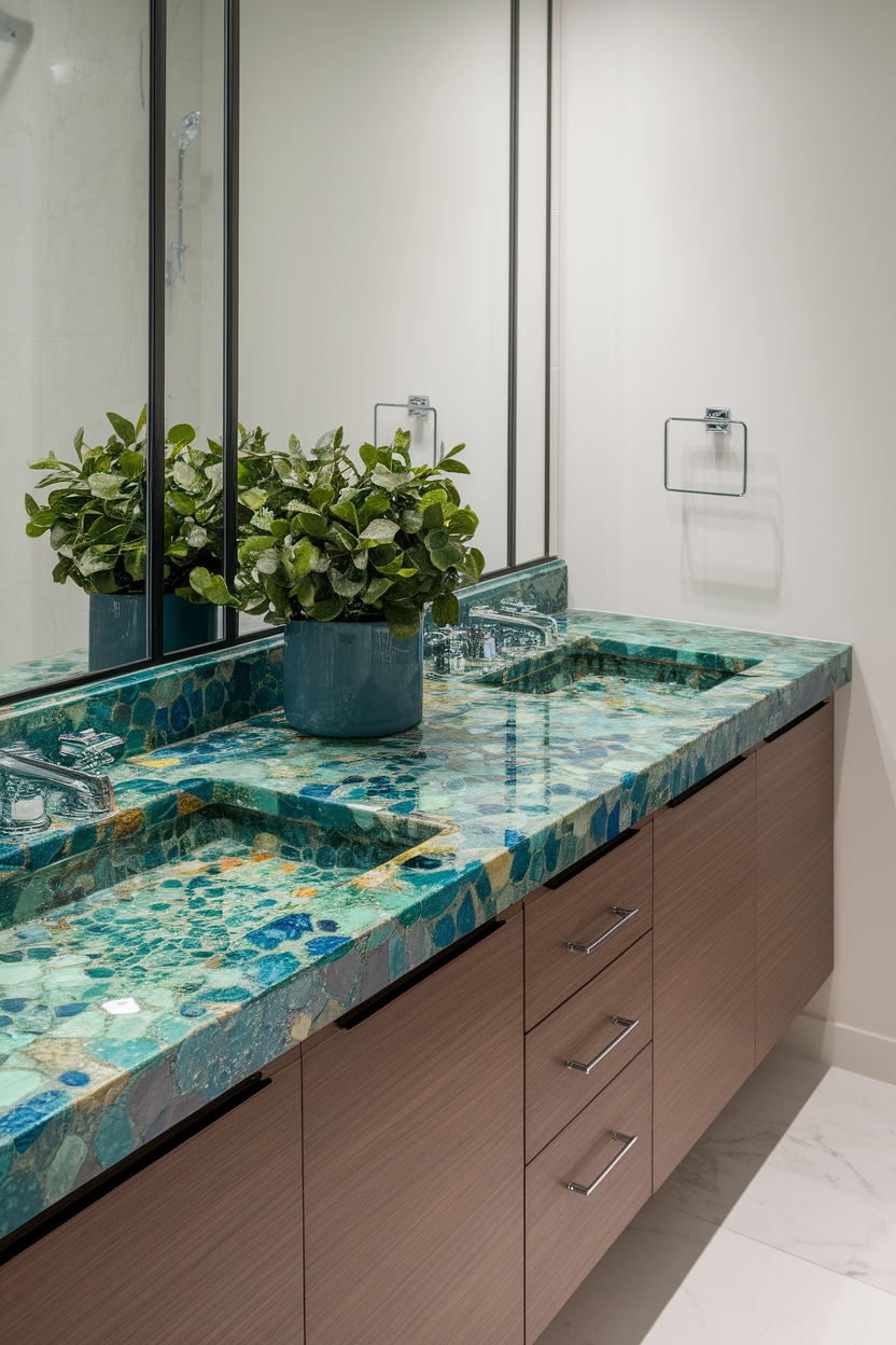 eco friendly glass countertops