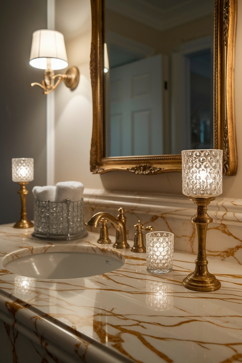 elegant gold brass decor