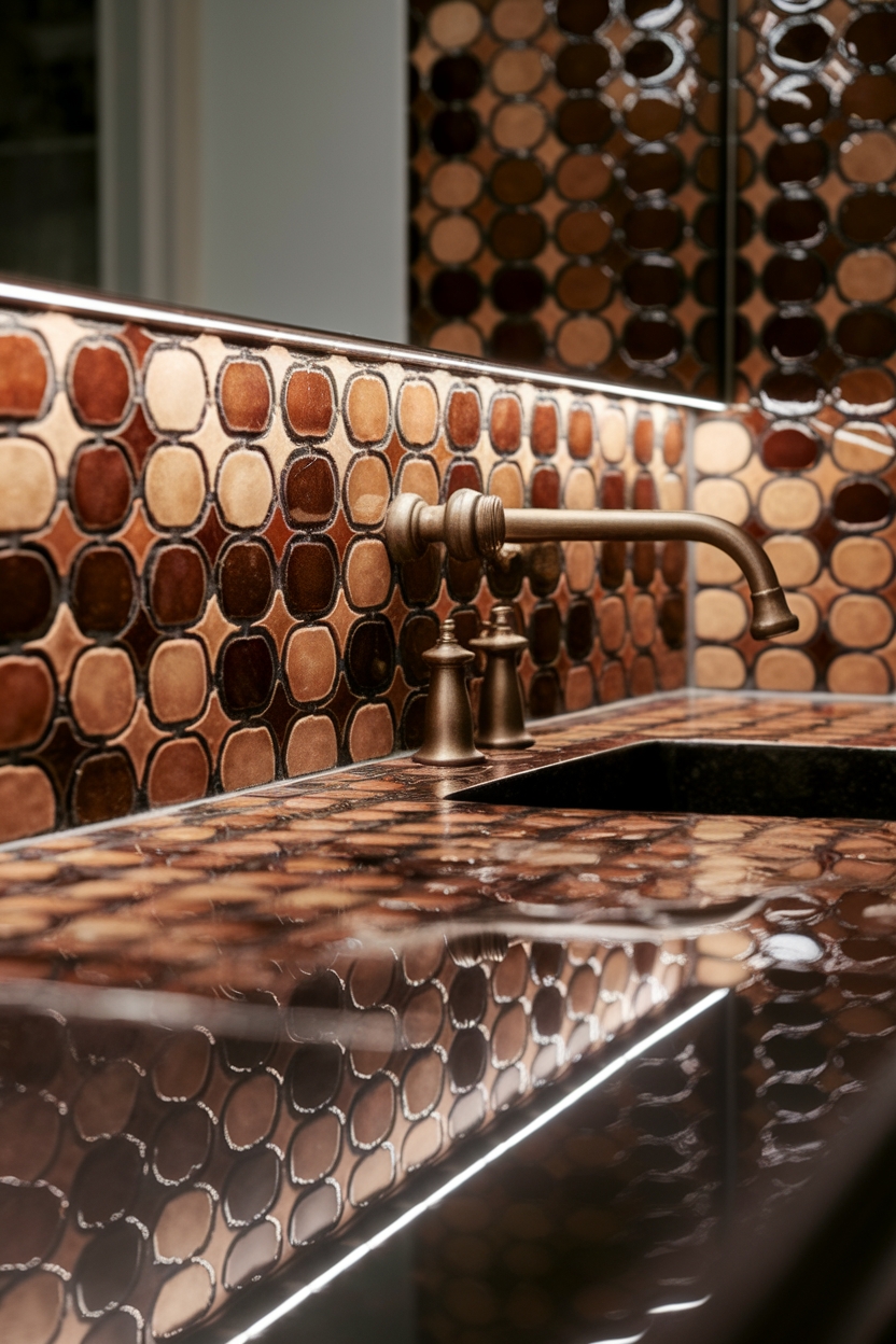 artisanal tile countertop designs