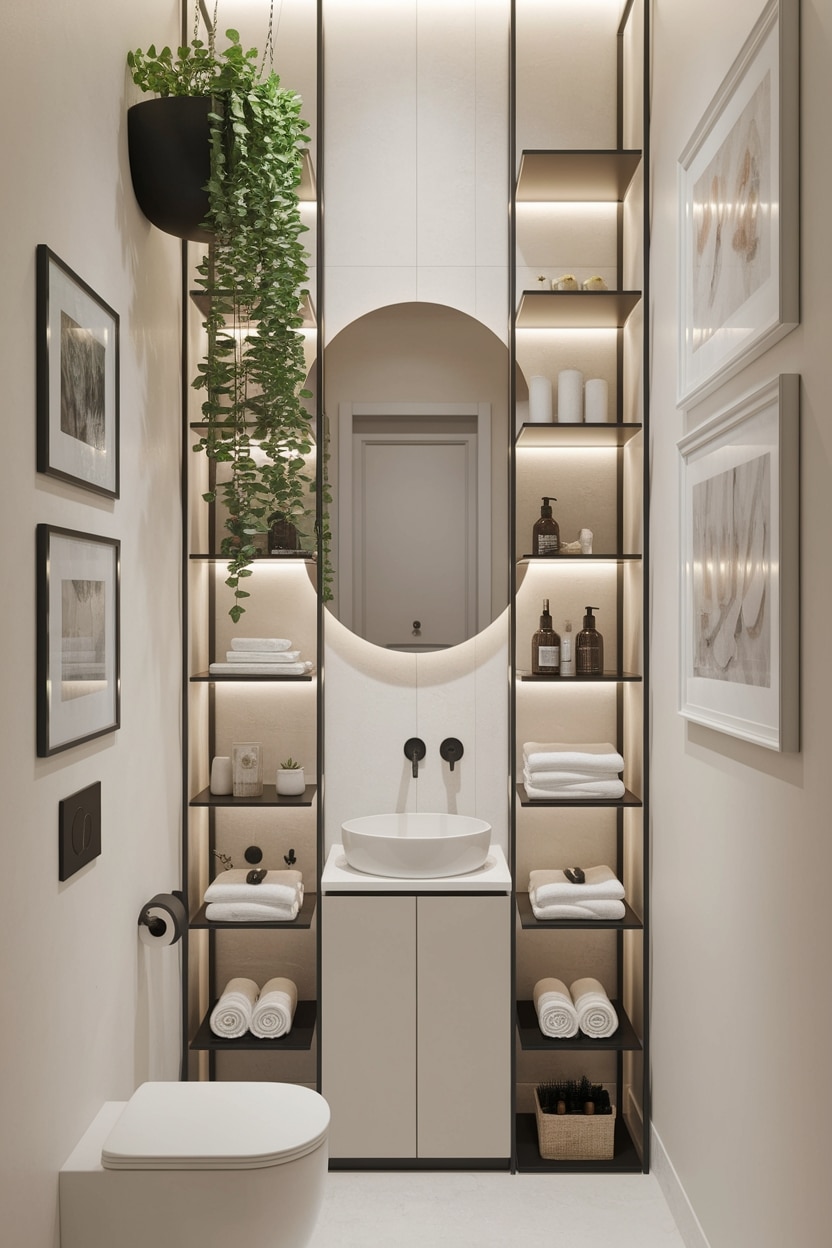 maximize small bathroom storage