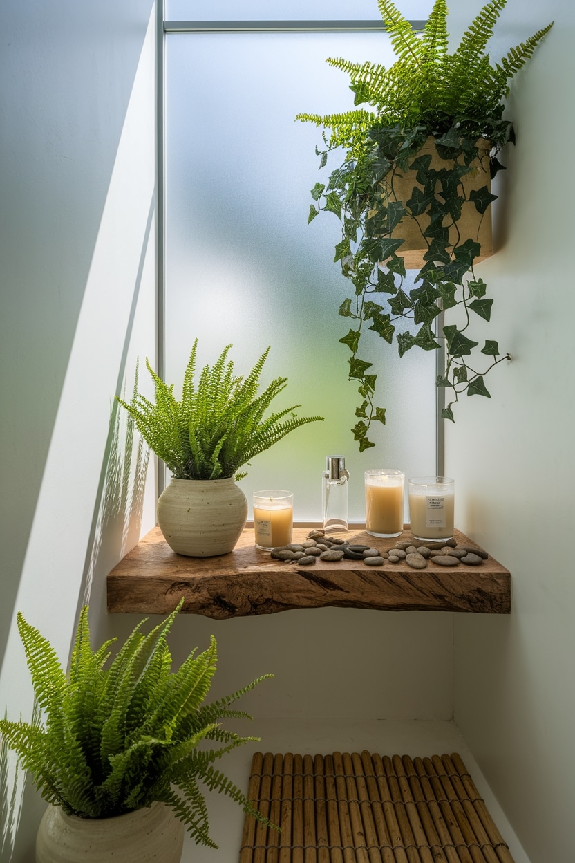 incorporate plants for tranquility